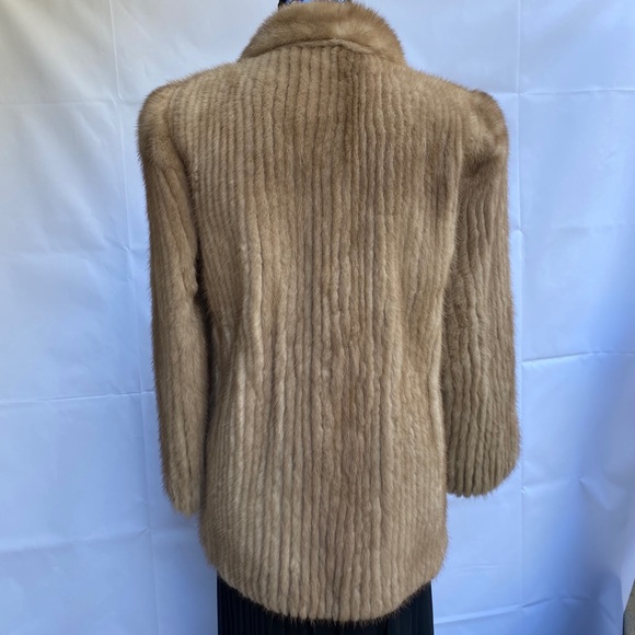 Hudson’s Fur Salon Cost Jacket Coat Tan Sz Medium - Picture 8 of 8